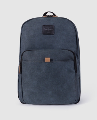 Pepe Jeans - Mochila Grande De Hombre En Gris Jaspeado Con Cremallera