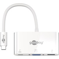 62100 adaptador de cable USB-C USB-A 3.0, USB-C, VGA Blanco
