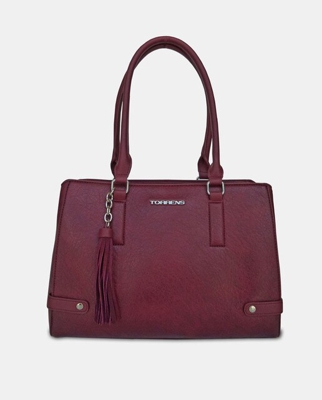 Torrens - Bolso De Hombro En Burdeos Con Borla A Tono