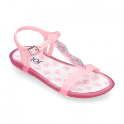 Cangrejera Niña Tipo Sandalia En Forma De T Con Brillos. 32 Rosa precio