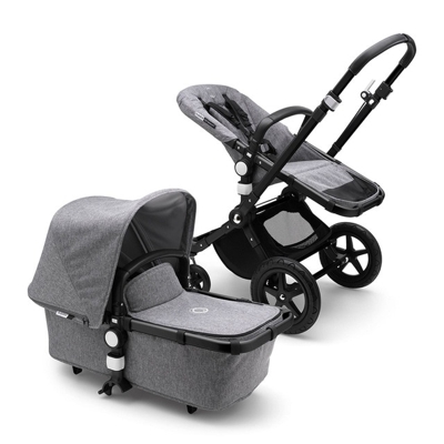 Bugaboo - Coche De Paseo Dúo Cameleon 3 Plus Completo Gris Melange Y Chasis Negro