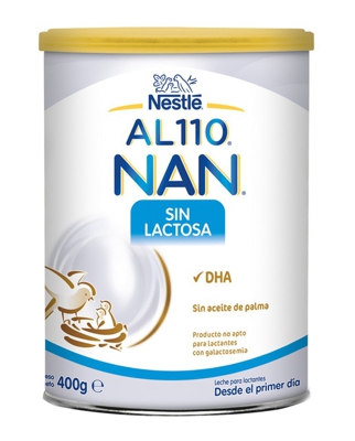 NESTLE - Leche Para Lactantes Nestlé Nan AL 110 Sin Lactosa 400 G Nestlé