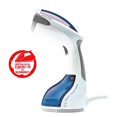 Solac PC1501 - Plancha vertical 1200 W, elimina el 99,999999% de virus y bacterias, 2 accesorios, 2200 cc, rápida puesta en marcha, auto-off, antigote