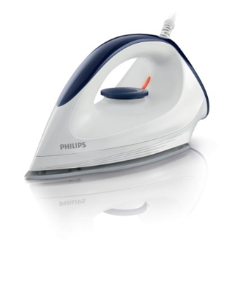Philips GC160/02 - Plancha en seco con suela DynaGlide,1200 W, punta estrecha, control de temperatura fácil