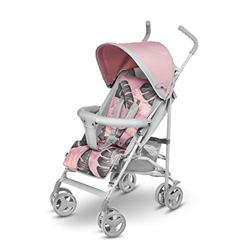 Lionelo Elia Buggy - Cochecito de bebé plegable pequeño, de 6 meses hasta 15 kg, con mosquitera, protector de lluvia (rosa tropical) características