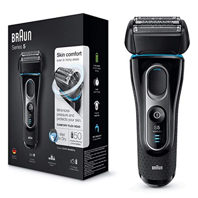 Braun Series 5 5147 s -  Afeitadora eléctrica hombre, Afeitadora Barba, en Húmedo y Seco, Recortadora de Precisión Extraíble, Recargable e Inalámbrica
