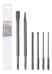 Bosch Professional 2607017585 Set 6 Unidades de Brocas y cinceles SDS Plus Ligero (para hormigón y mampostería, Accesorios para Martillo perforador) precio