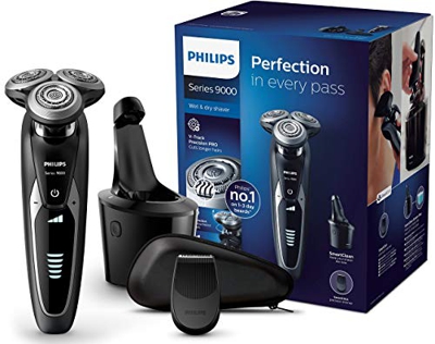 Philips Serie 9000 S9531/26 - Máquina de afeitar con cabezales de 8 direcciones, seco/húmedo, 3 modos y sistema de limpieza SmartClean, incluye recort