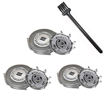 SH30/52 Cabezales de Afeitado para Afeitadora Philips Norelco, Poweka SH52 Cuchillas de Afeitar con Cepillo para Afeitadoras Philips Serie 1000, 2000,