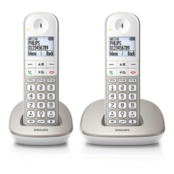 Philips - Teléfono Inalámbrico Dúo XL4902S Dect Blanco precio
