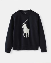 POLO DENIM - Sudadera De Hombre Azul Marino Con Cuello Redondo características