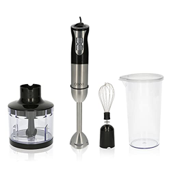 Batidora de mano, incluye accesorios, 1000 w. velocidad regulable. con vaso medidor, picador - triturador y varillas. - ORYX en oferta