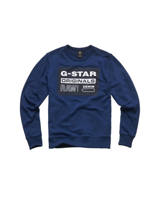 G-Star Raw - Sudadera De Niño En Azul Marino Con Print