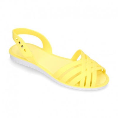 Bailarina Mujer Tipo Sandalia Para Playa Y Piscina Colores Sólidos. 37 Amarillo