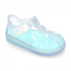 Cangrejera Niños Con Cierre Adherente Tipo Tenis Cristal Para Playa Y Piscina. 24 Aguamarina en oferta