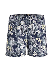 Bañador estampado tropical azul XXL en oferta