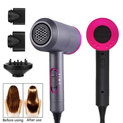 Secador Con Difusor y Boquilla Concetradora De Aire Profesional, Secador Silencioso Ionico 3 Ajustes De Temperatura, Secador Que No DañA el Pelo 2000W