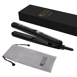 Mini Planchas del Pelo de Viaje KIPOZI, Plancha Alisadora Cerámica con Doble Voltaje y Calentamiento Rápido, Negro en oferta