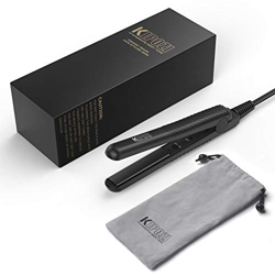 KIPOZI Mini planchas del pelo de viaje, plancha alisadora cerámica con doble voltaje y calentamiento rápido en color negro precio