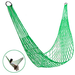 SIMUER Verde Hamaca de Nylon Red de Malla Colgante Cama de Dormir Oscilacion Viaje Camping al Aire Libre precio