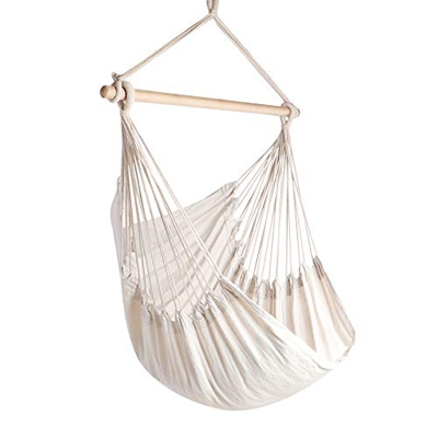 Chihee Silla de la Hamaca Hamaca Grande de relajación Que cuelga, Silla de Tela del algodón para Mayor Comodidad y Durabilidad Interior/al Aire Libre 