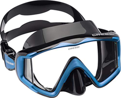 Cressi Liberty Máscara de Buceo, Apnea y Snorkel, Unisex Adulto, Negro/Azul, Talla Única características