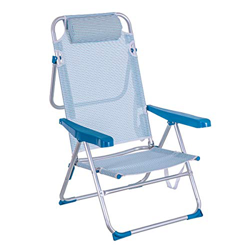 LOLAhome Silla de Playa Cama de 4 Posiciones de Aluminio y textileno (Azul) precio