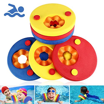 Flotador de Brazos para niños, flotadores de Espuma de 6 Piezas Discos para niños Bandas de Brazo Flotante para Nadar Establecer flotación Aprender a 