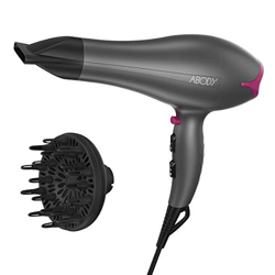 Secador Pelo Iónico, Abody Secador de Pelo Profesional 2400W, con AC Motor, 2 Velocidades y 3 Temperaturas, Botón de Frío, Boquilla Concentradora de A precio