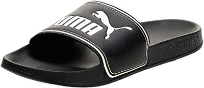 PUMA Leadcat FTR, Sandalias deslizantes Unisex-Adulto, Negro Black Team Gold White, 44.5 EU