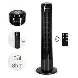 Tecvance TV-0778 Ventilador de Torre con Mando a Distancia-Extra Silencioso y Oscilante 90 ° -3 Niveles de Velocidad y Temporizador – Negro, 1 unidad en oferta