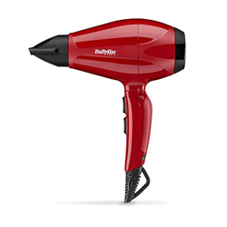 BaByliss 6615E Secador de Pelo Profesional 2400 W, Motor AC, Iónico, 2 Ajustes de Temperatura, 2 Velocidades y Aire Frío, 2 Boquillas Estrechas, Rojo en oferta