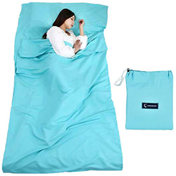 Saco de dormir con bolsa de transporte Ideal para albergues de interior refugios de montaña albergues juveniles que acampan actividades al aire libre, características