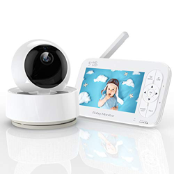 Baby Monitor, 720P 5"HD Display Video Baby Monitor con cámara y audio, pantalla IPS, rango de 900 pies, audio bidireccional, zoom con un clic, visión  en oferta