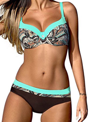 UMIPUBO Mujer Bikini Push-Up Acolchado Bra Trajes de Baño Tops y Braguitas Bikini Sets (ES 38, Estilo3:Azul) precio
