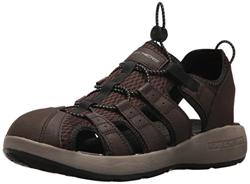 Skechers Men 51834 Open Toe Sandals, Brown (Brown Leather/Mesh/Black Trim), 9.5 UK (44 EU) características