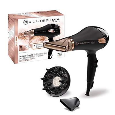 Imetec - Bellissima My Pro Ceramic P5 3800 Secador profesional para cabellos suaves y luminosos, tecnología cerámica, 2300 W, concentrador ultraestrec