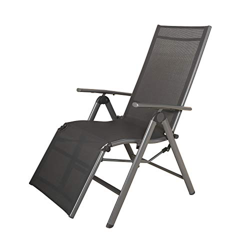 Chicreat - Tumbona reclinable de aluminio Korfu con reposabrazos, 73 x 60 x 114 cm precio