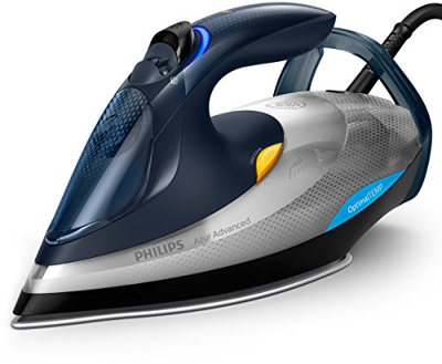Philips Azur Advanced GC4930/10 - Plancha (Plancha a vapor, Suela SteamGlide Plus, 2 m, 210 g/min, Azul, Plata, 45 g/min)