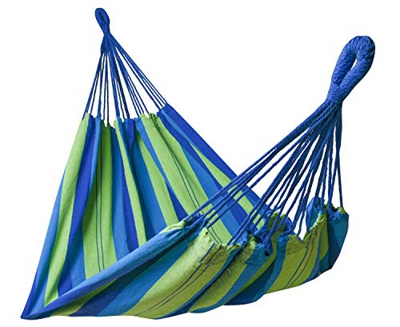 Kronenburg Hamacas, hamacas, sillas colgantes y material de fijación – Varios modelos, colores y tamaños, azul / verde