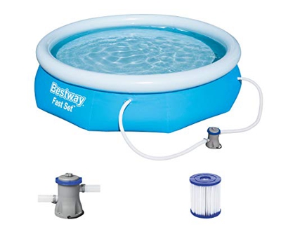 Bestway Fast Set Juego de Piscina con Bomba de Filtro, Azul, 305 x 76 cm