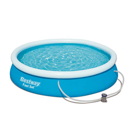 Bestway 8321271 Piscina Fast Set Redonda con Depuradora Ø 366 x 76 cm, Azul características