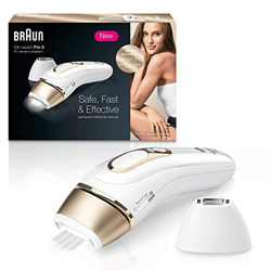 Braun Silk  Expert Pro 5 PL5137 Depiladora Luz Pulsada IPL, Última Generación, Depilación Permanente, Cabezal Precisión, Cara Y Cuerpo, Blanco/Dorado en oferta