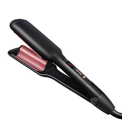 UKLISS - plancha ondas al agua,Rizador de pelo para mujer,ondulador pelo, turmalina, cerámica, con temperatura LCD ajustable