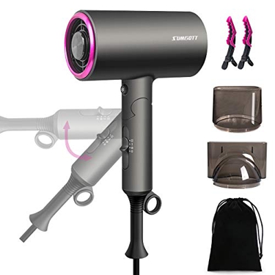 Sumgott Secador de Pelo Profesional de Iones, Secador de Pelo Plegable de Viaje Hair Dryer de Pelo Pequeño,Usando tecnología de cuidado de cabello ión