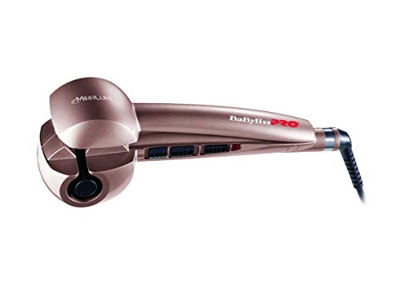 BaByliss Pro Miracurl Rose Gold - Rizador de pelo profesional 100% automático, 190°C-210°C-230°C, 3 tiempos de marcado para hacer ondas y rizos, selec