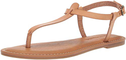 Amazon Essentials – Sandalia de dedo informal con correa de tobillo para mujer , Beige (natural), EU 38 - 39 precio