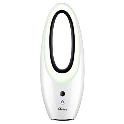 Ardes AR5BL2 MUNA BLADELESS XL - Ventilador sin aspas multiplicador de aire oscilante con mando a distancia, luz nocturna LED, temporizador, táctil