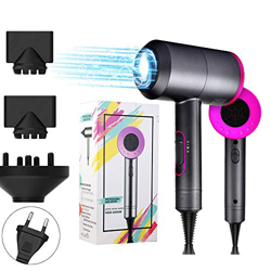 Secador de cabello 2000w secador de pelo profesional 4 en 1 Secador de cabello marrón pequeño con 3 velocidades, 3 boquillas de estilo y difusor, airw precio