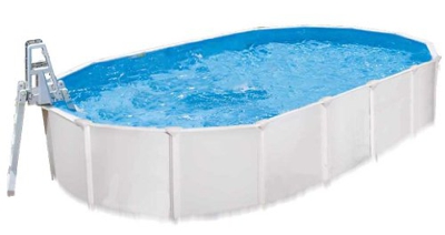 Interline 53130021 Pool Aruba Acero Pared 6,10 x 3,60 x 1,22 m, Bomba 5,16 M³, Set 3,6 m³, Volumen 21 m³ de Agua